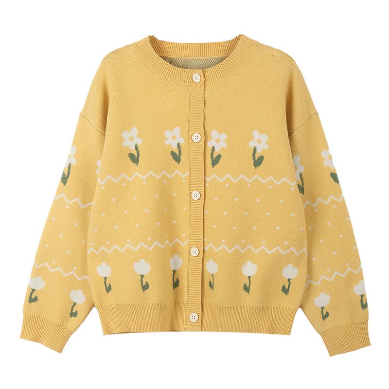 Xiaoyinman Girls' Floral Cardigan Sweater