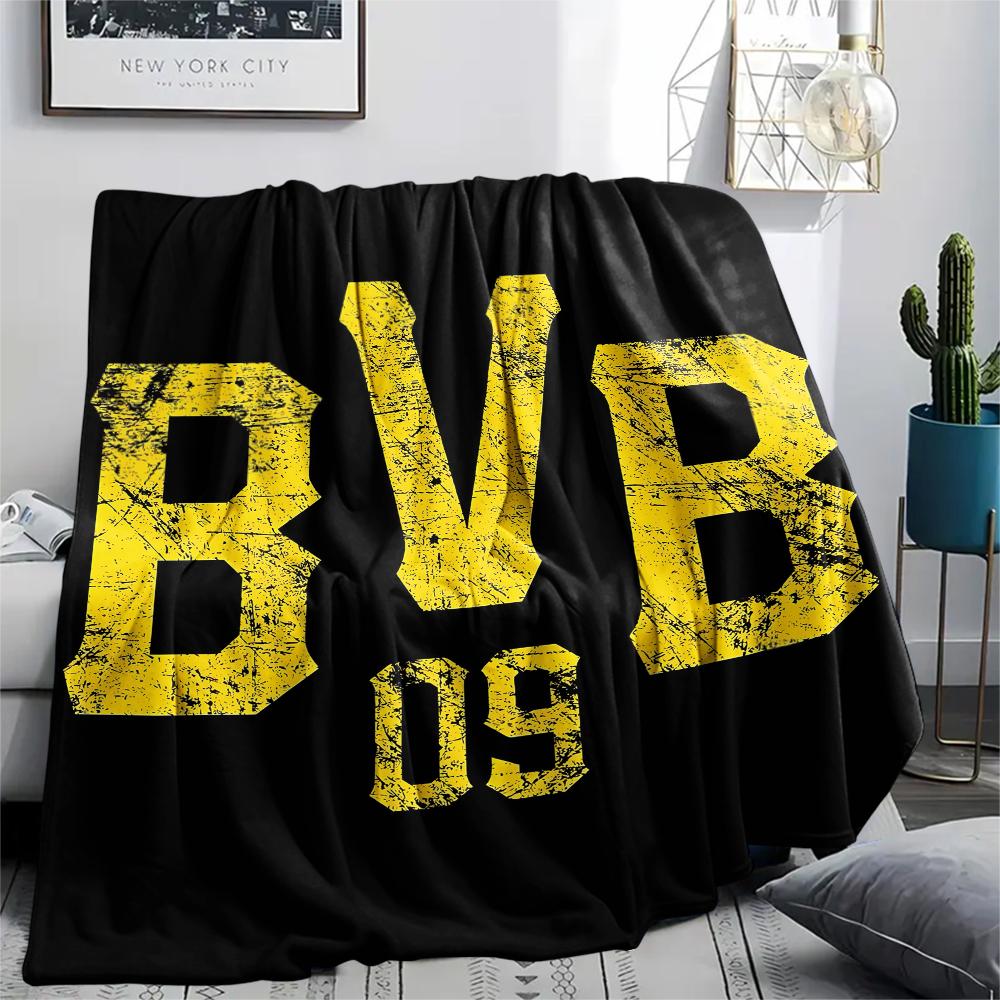 1 Manta de Franela con Estampado del BVB, Alta Calidad para Todas las Estaciones, Decoración del Hogar, Calidez y Comodidad, Perfecta para Regalos de Navidad