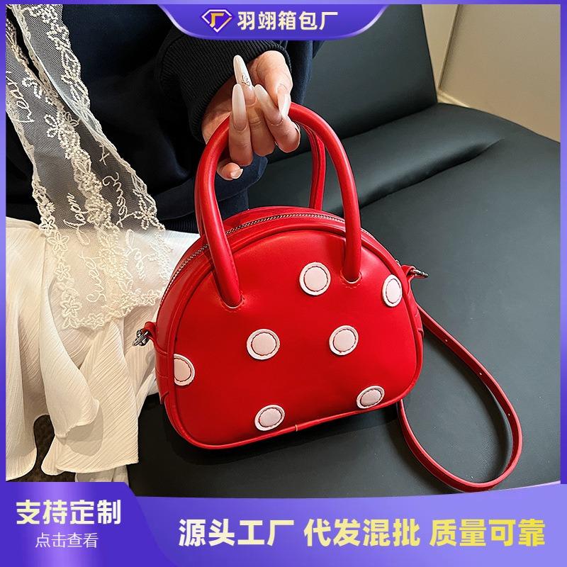 Polka Dot Small Bag Women's Summer New High-end Handbag Shoulder Messenger Bag