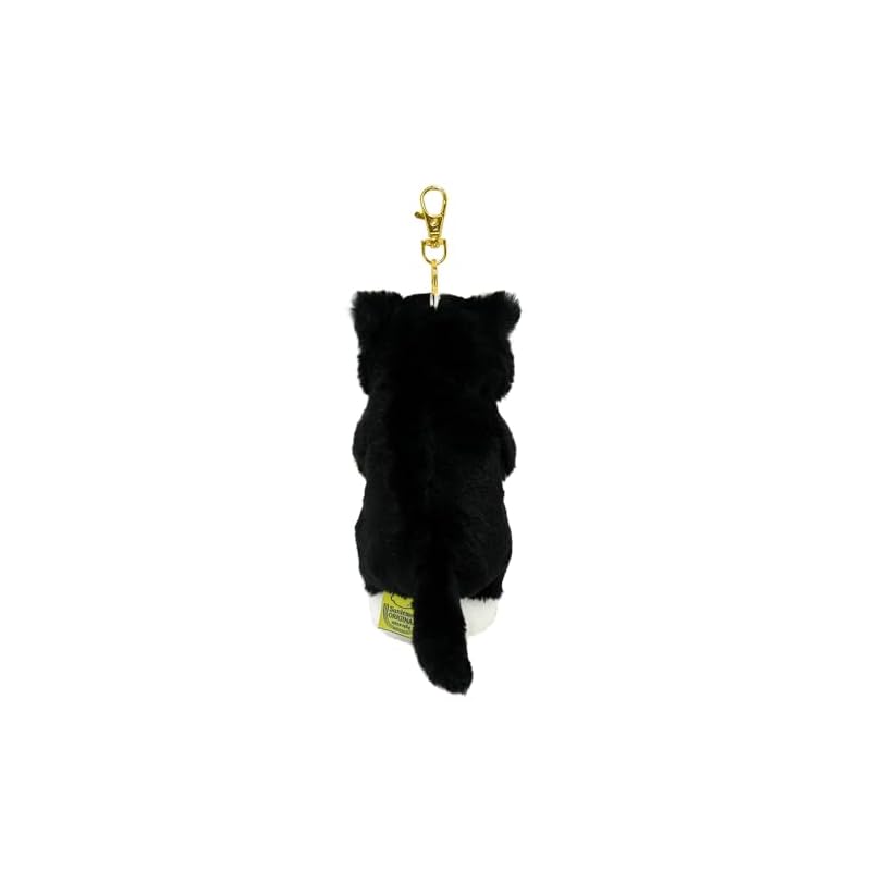 Sunlemon Knee Cat Sleeping Keychain, Calico Cat, 8 X 10 X 24 Cm, Bag Charm, Keychain, Cute Animal Cat, P-1973