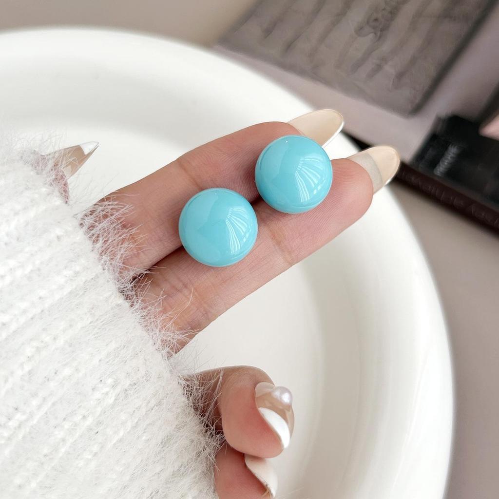 Silver Needle Dopamine Candy Ball Earrings - Trendy Spring/Summer 2026 Accessory for Women