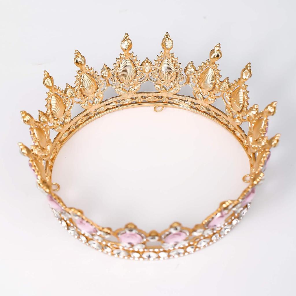 FORSEVEN Queen Crown Rhinestone Wedding Crowns and Tiaras for Women Costume Party Hair Accessories Princess Birthday Crown Crystal Bridal Crown