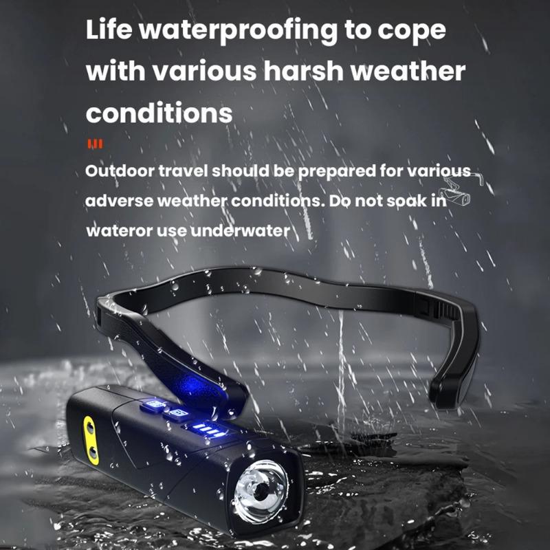 XPG LED Ear-Mounted Headlamp IPX4 Waterproof Motion Sensor Super Bright Headlight 5 Lighting Modes for Camping Mountain Climbing