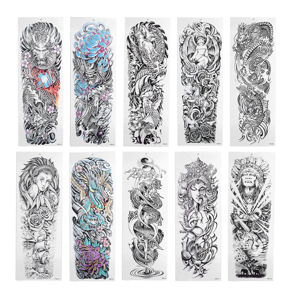 Realistické tetovací nálepky Falešné dočasné tetování Velká nálepka na celou ruku Vodotěsná tetovací šablona