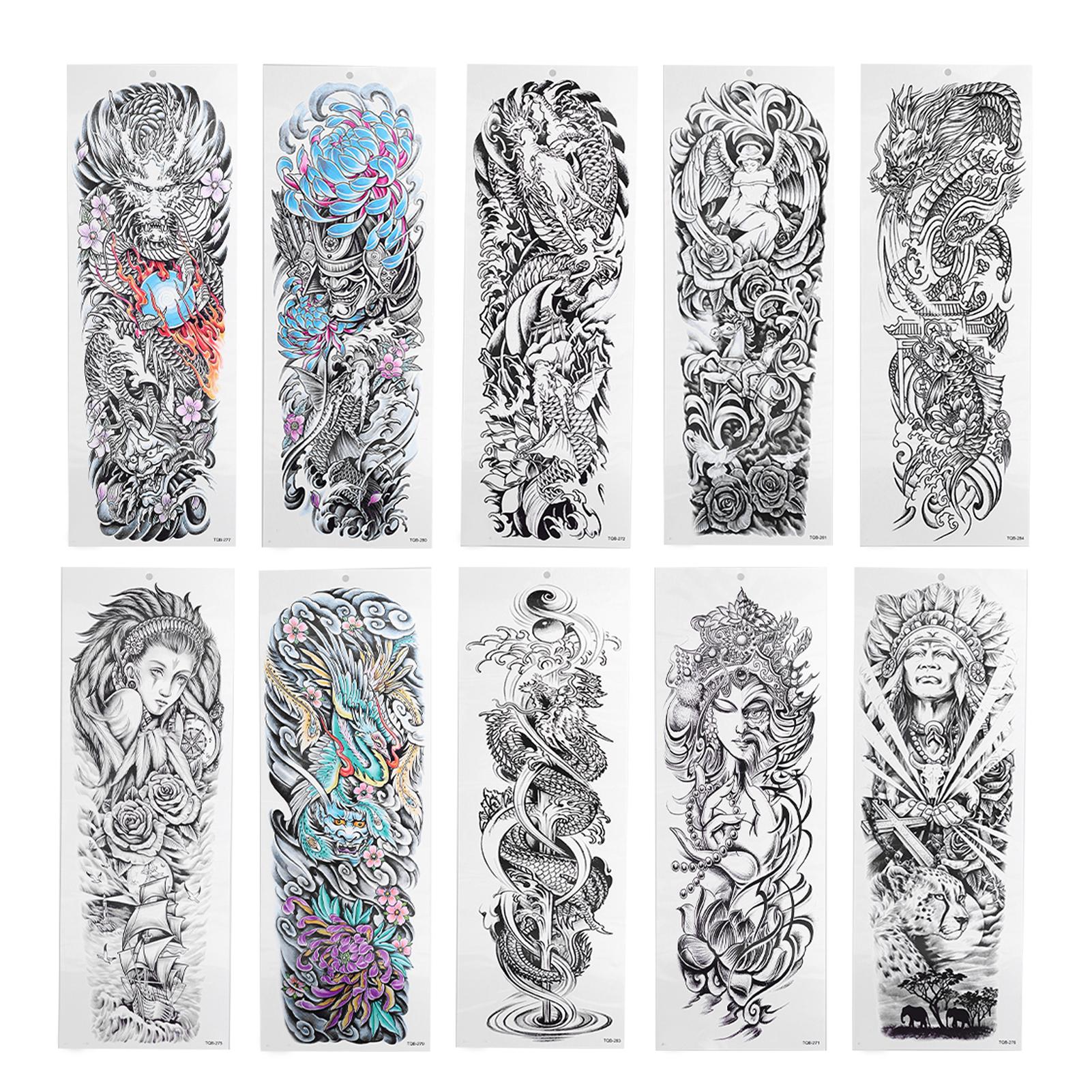 

Реалистичные тату-наклейки Поддельное временное тату Большая наклейка на всю руку Водонепроницаемый шаблон тату