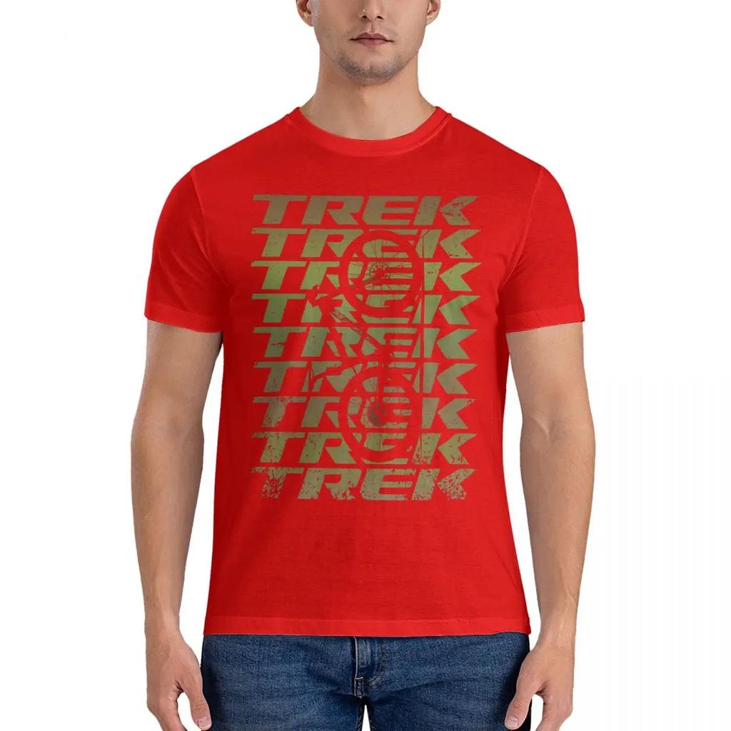 Crew Neck Bicycle Tees Short Sleeve Clothing Summer Vintage Funny Super Caliber T-Trek T Shirt for Men Cotton Fashion T-Shirt