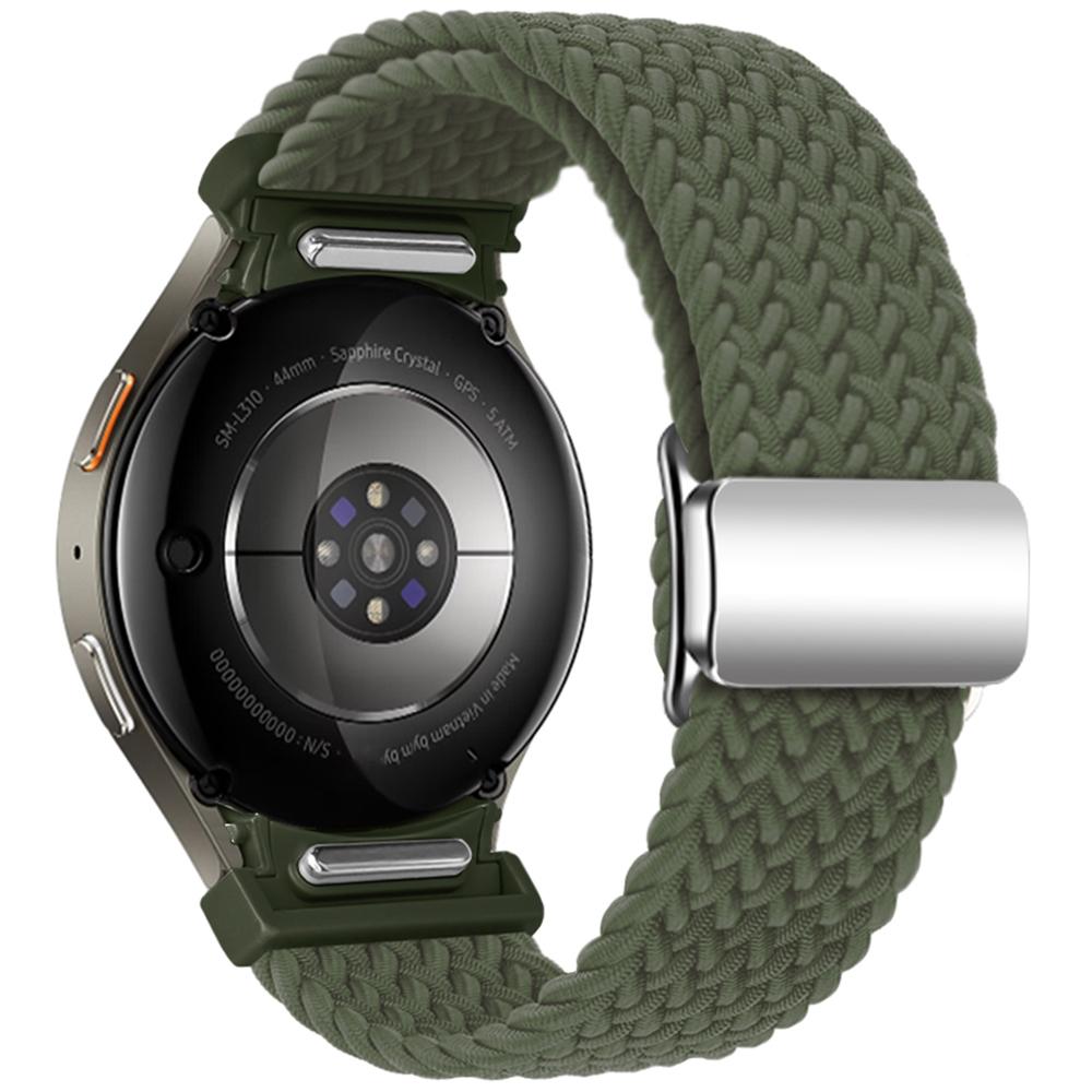 For Samsung Galaxy Watch FE 40mm/Watch7/6/6 Classic/5/5 Active/5 Pro/4/4 Classic/4 Active Braided Watch Band Magnetic Strap