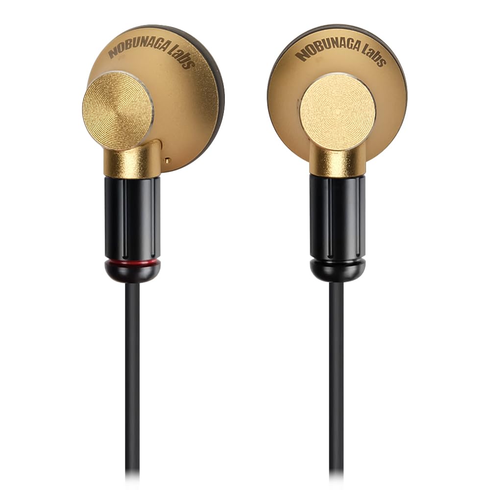Uguisu Bush NOBUNAGA Straight Plug Headphones (Japanese Warbler) GOLD Labs MMCX/3.5mm In-Ear