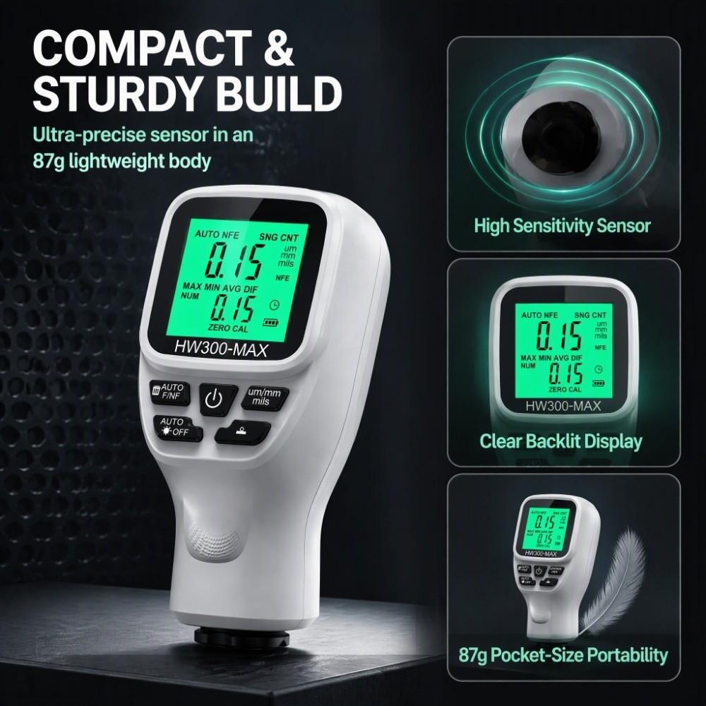 Portable Handheld Coating Thickness Meter Paint Depth Meter For Automotive Paint
