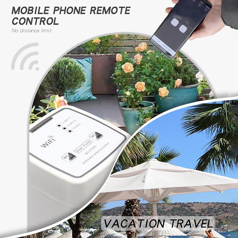 WIFI Intelligent Watering Device Double Pump Timed Automatic Drip Irrigation System Remote APPController For Garden Plant Flower