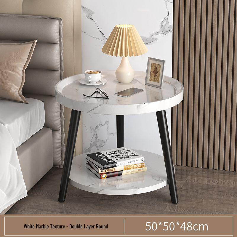 Double-Layer Floor Storage Rack: Perfect for Kitchen, Living Room, Bedroom, Coffee Table, or Bedside; Easy Installation