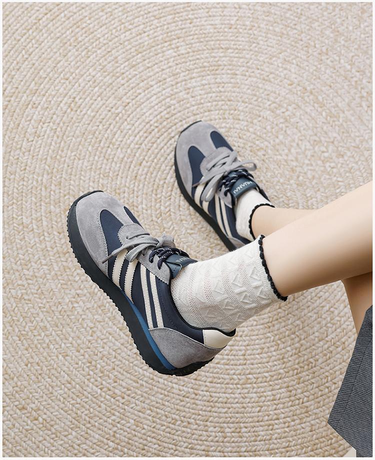Dehun Shoes Women's 2026 New Spring and Summer Sports and Leisure Shoes Versatile, Slim, Breathable, Non tiring, Flat Bottom Shoes