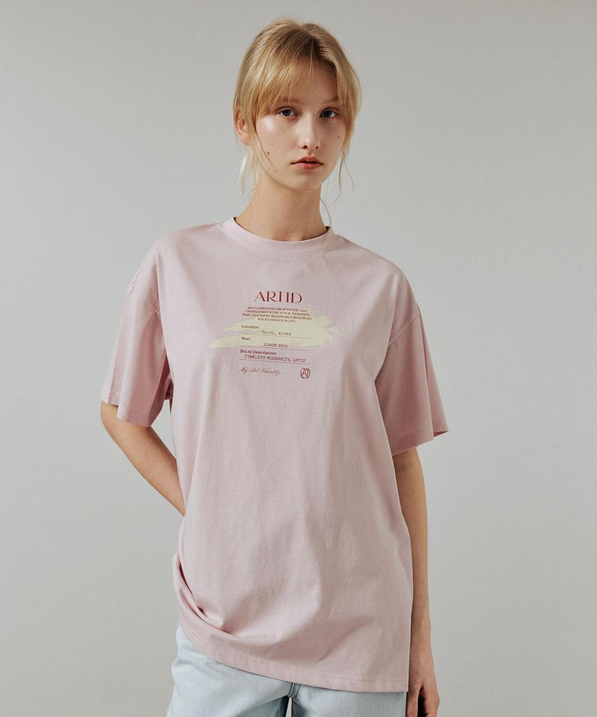 ARTID Spread Oversized Short Sleeve T-Shirt_Light Pink
