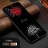 Handyhülle mit rotem Spinnenlilie-Motiv im japanischen Kunst- und Modedesign für Samsung Galaxy S26, S25, S24, S23, S22, S21 Plus, Ultra und Note20 (weich, schwarz)