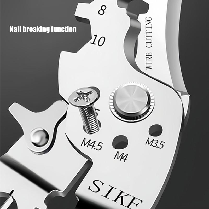 High Carbon Steel Wire Stripping Pliers with Built In Safety Lock for Easy Storage and Portability Home & Industrial Use