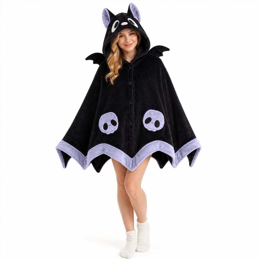 Hooded Blanket with Sleeves - Cape for Women - Cozy Oversized Wearable Wrap for Napping and Lounging in Conditioning