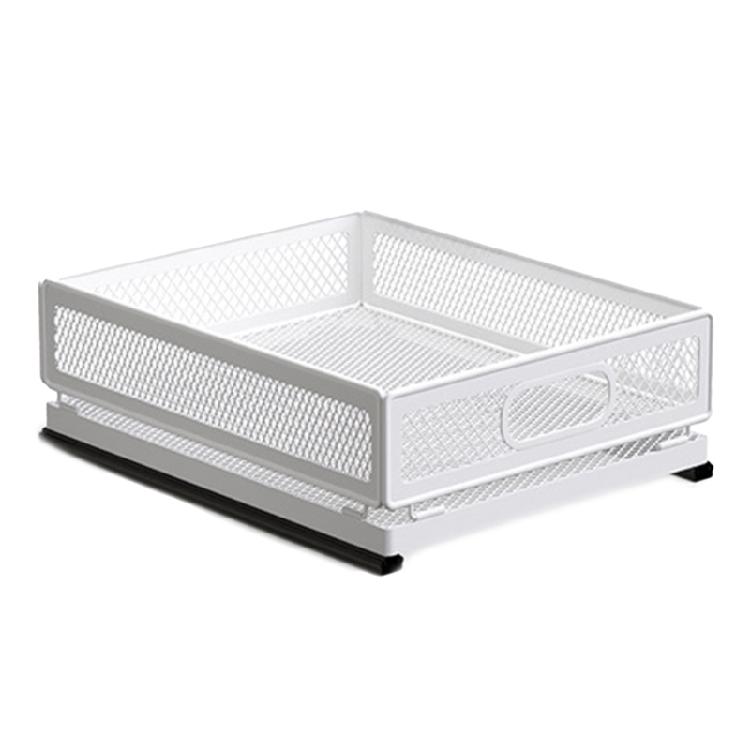 Портативная выдвижная корзина для хранения под раковину прочные органайзеры из углеродистой стали для шкафа с плавным скольжением организация дома S 3780₽