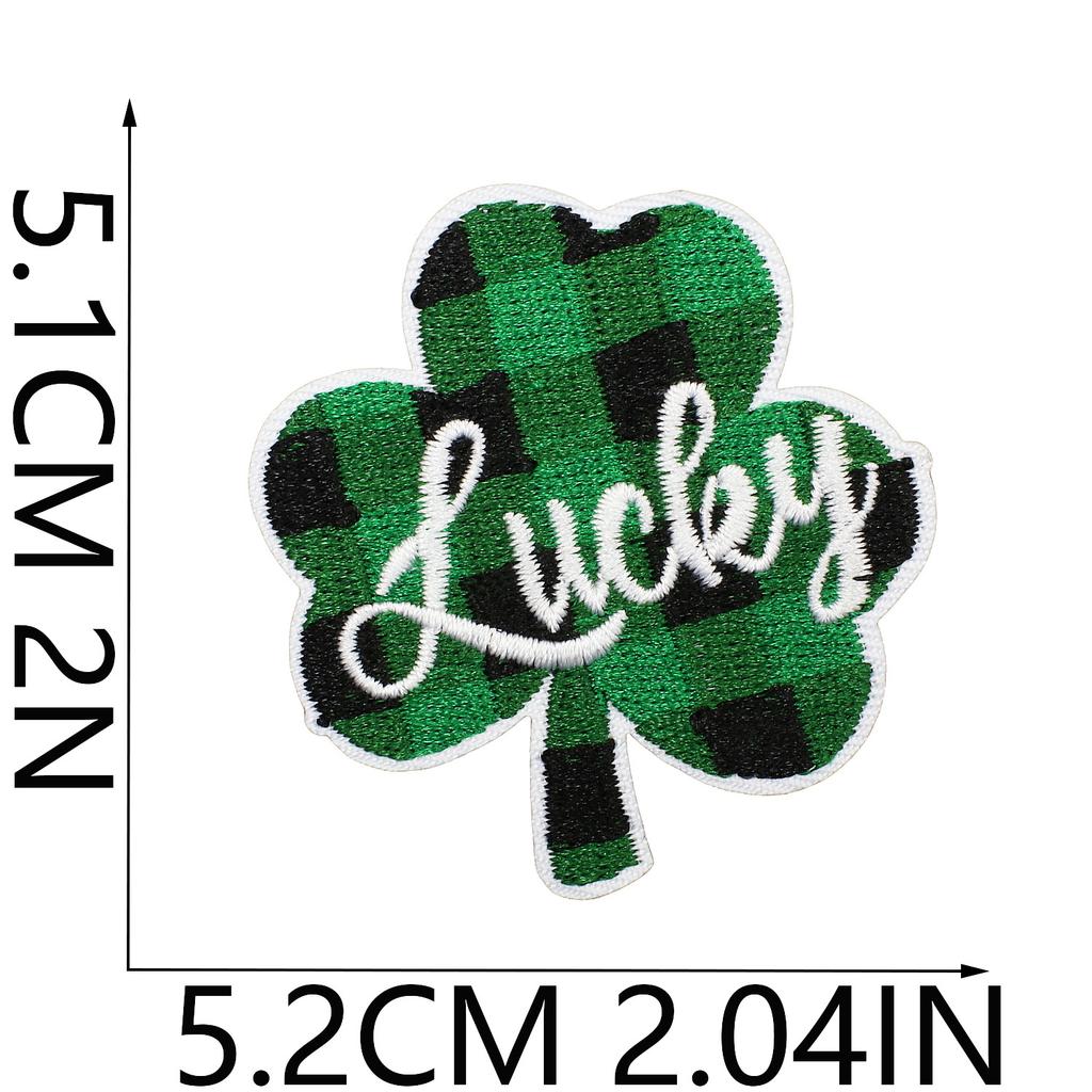 Clover Series Embroidery Cloth Sticker Holiday Clothes Decoration St. Patrick'S Day Patch Sticker Car Rainbow Chapter Boy