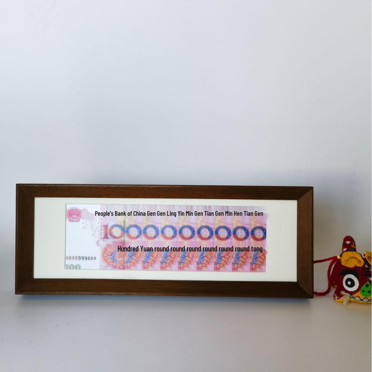 Black Walnut & Sandalwood Photo Frame: Red Envelope Display, New Year Wooden Gift, Desktop Decor. Sandalwood Slanted Right Angle