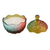 Crystal Degaussing Candy Jar Exquisite Storage Bowl with Lid for Aroma Stone Jewelry Gift