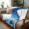 Winding Stream Anime Cartoon Flannel Blanket Soft Warm Throw for Bedroom Sofa Car Kids Holiday Gift
