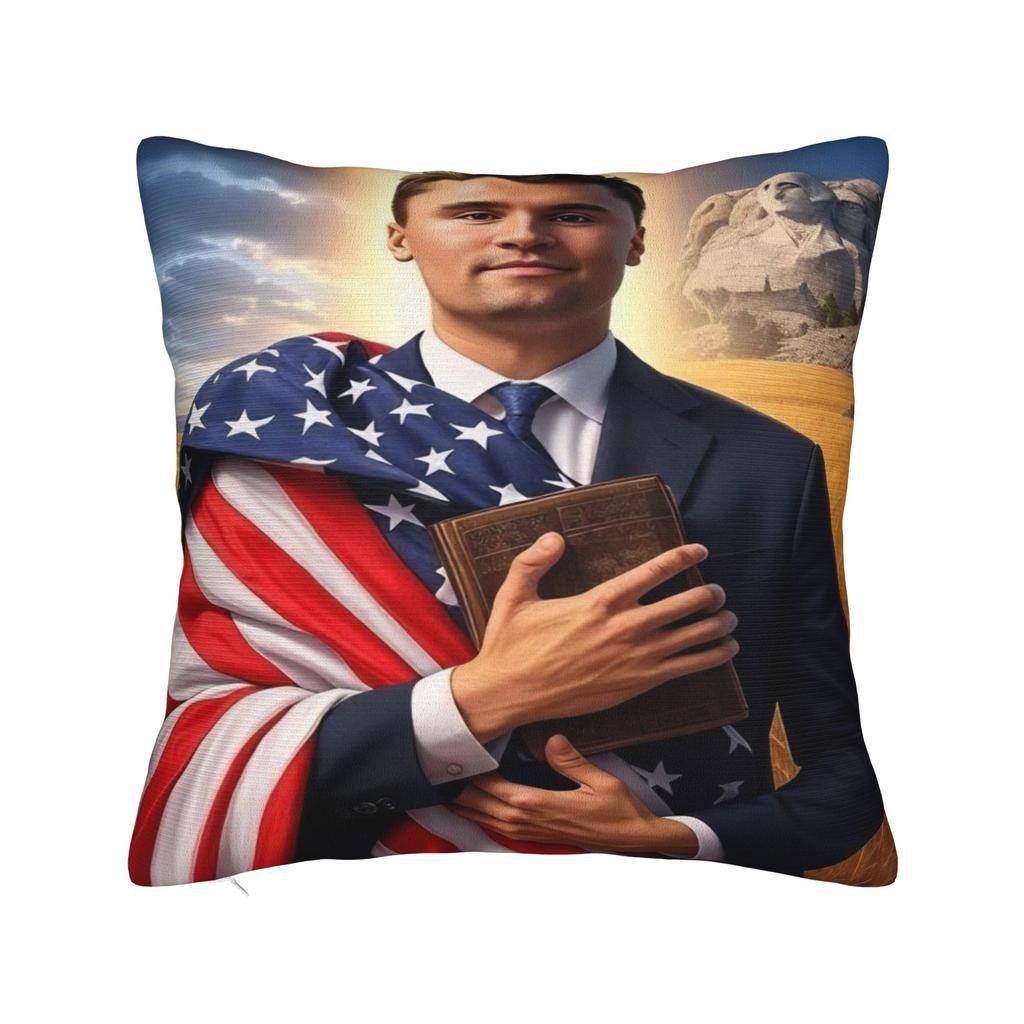 Trendy Sofa Charlie Kirk Angelic AdvocateDecorations Pillowcase Merch  Pillow Covers Square Multi Size