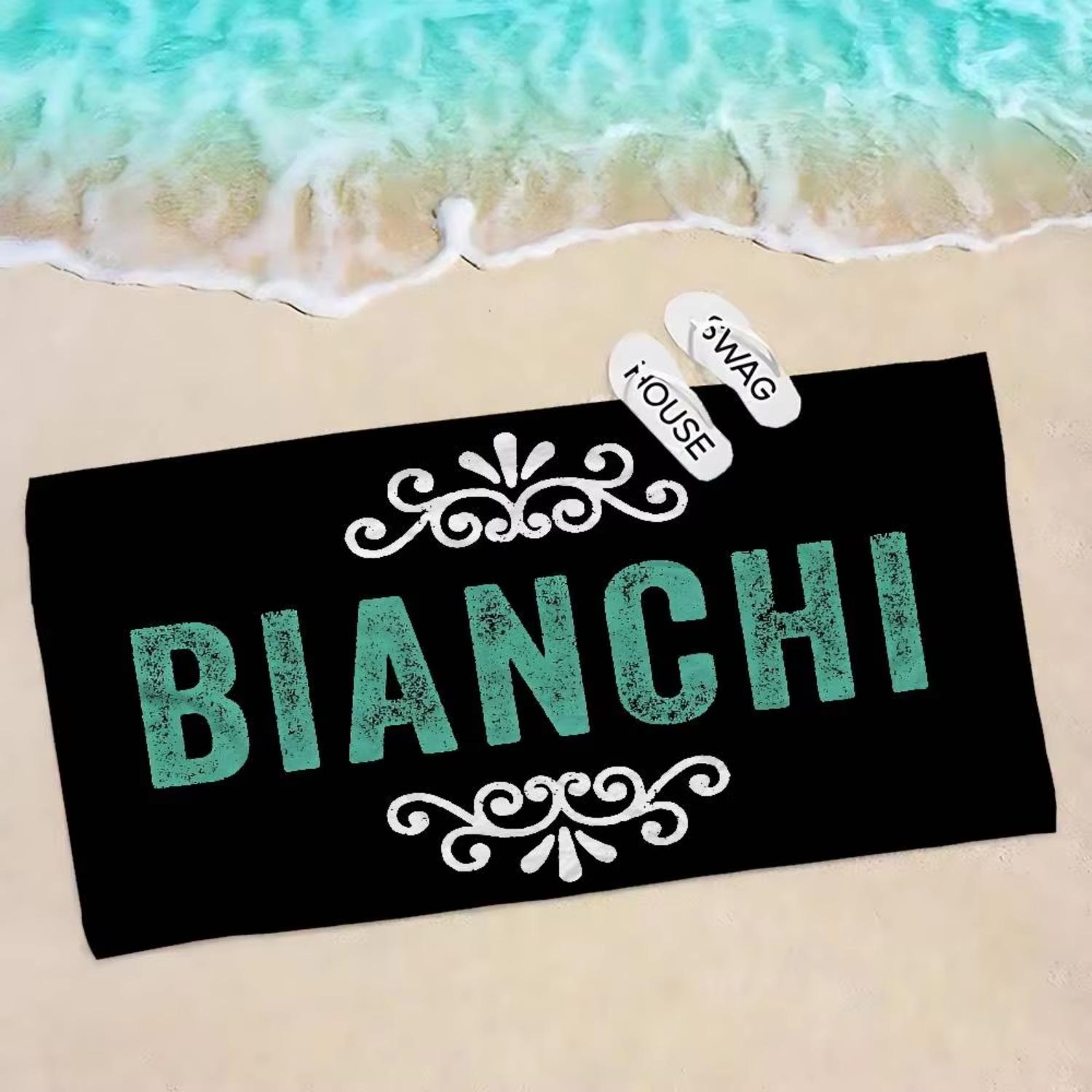 

Bike Logo B-Bianchi Brand Anime Beach Swimming Towel Soft Absorbent Washcloth Children s Gifts For Kids Travel Camping Gym W40*H60(CM)