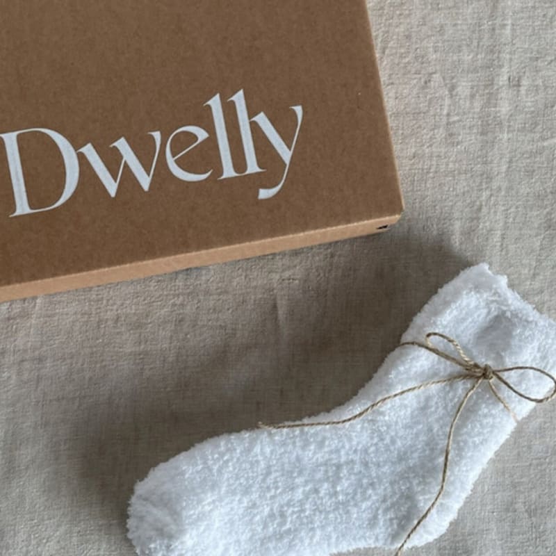 Dwelly Soft Sleep Socks White