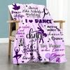 Dancer Personalized Text Blanket Gift Customizable Blanket Durable Comfort for Chair Seaside Nap Picnics Ideal for All Seasons