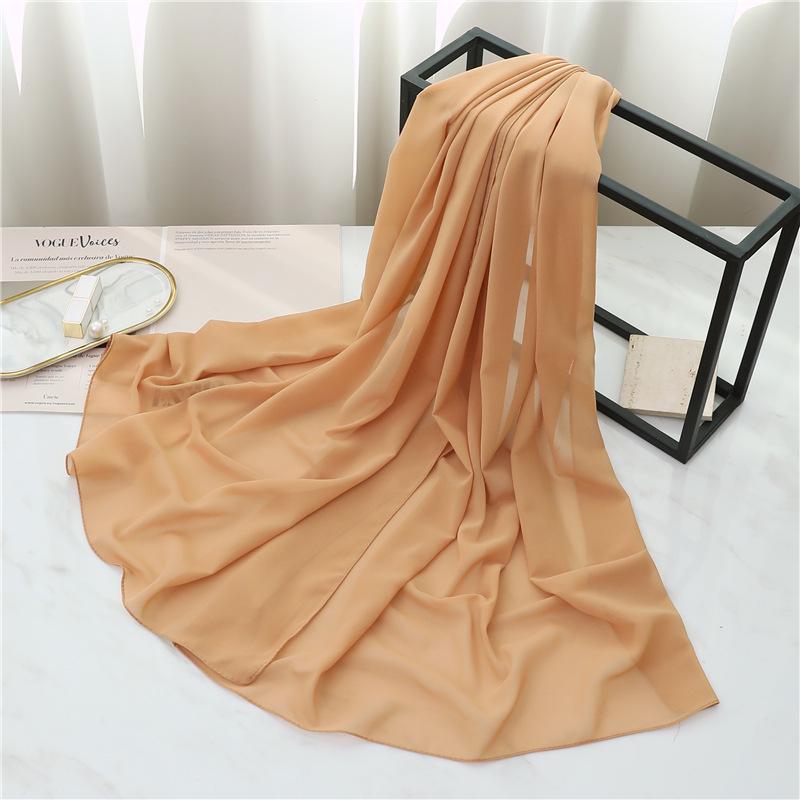 Rechteckiger Chiffon-Schal mit Perlenmuster: Vielseitiges Kopftuch und Schal für Damen.