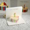 3D -Up Birthday Card, Heart Design Folded Greeting Card Set for Birthday Wishes