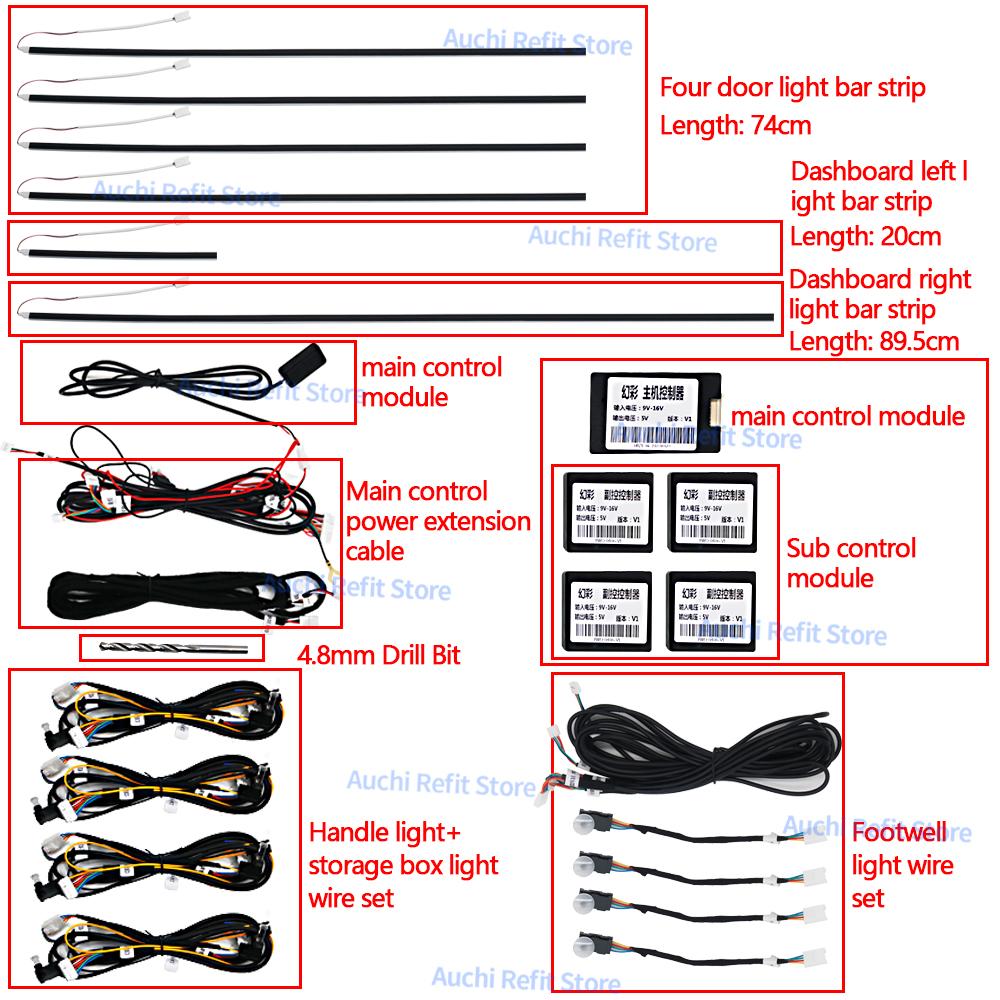 

Новый 256-цветный Симфонический универсальный автомобильный фонарь 18 в 1 LED RGB управление через мобильное приложение многоцветный DIY декоративный светильник ремонт