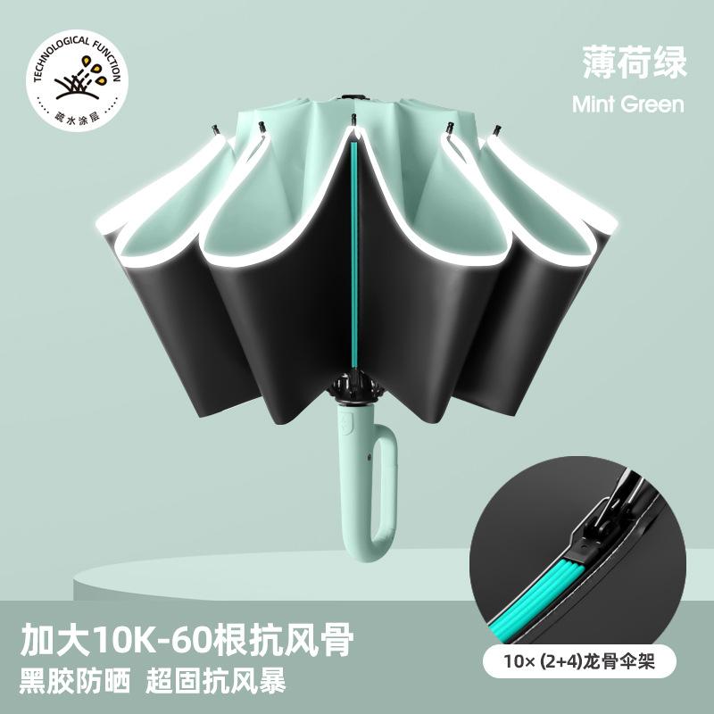 Fully Automatic Folding Umbrella, Weather and Rain, Female Sunshade, Sunscreen Thickened, Enlarged Batch Umbrella, Wholesale Batch Sun Umbrella