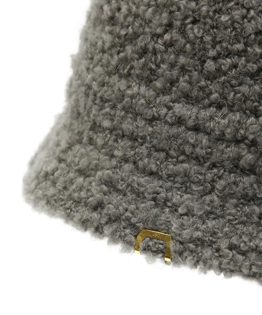 Eondeokeonteulolseutyudio Winter Knit Bucket Hat Knit Bucket / Mohair Boucle / Charcoal