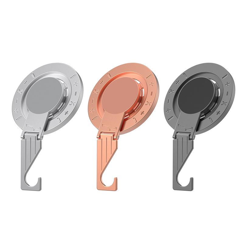 Support de téléphone universel à anneau magnétique en alliage de zinc, rotatif à 360°, avec crochet magnétique double face MagSafe