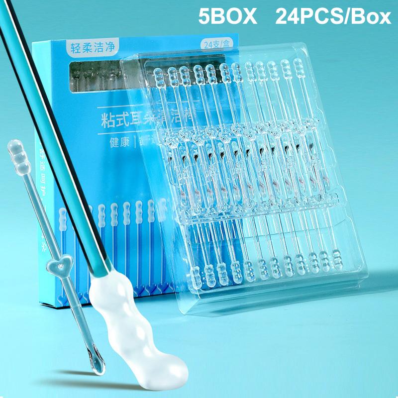 Sticky Ear Digger Tool Set Ear Wax Cleaning Spoon Ear Digging Cotton Swabs Not Hurt 1/3/5 Boxes Options Ear Cleaning Kit