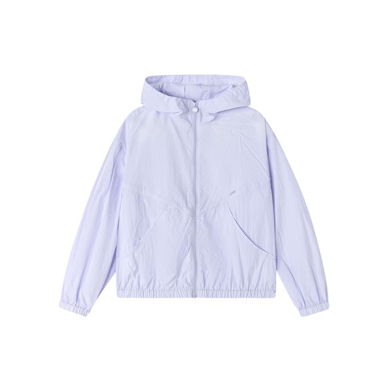 Girls' Hooded Zipper Sun Protection Jacket