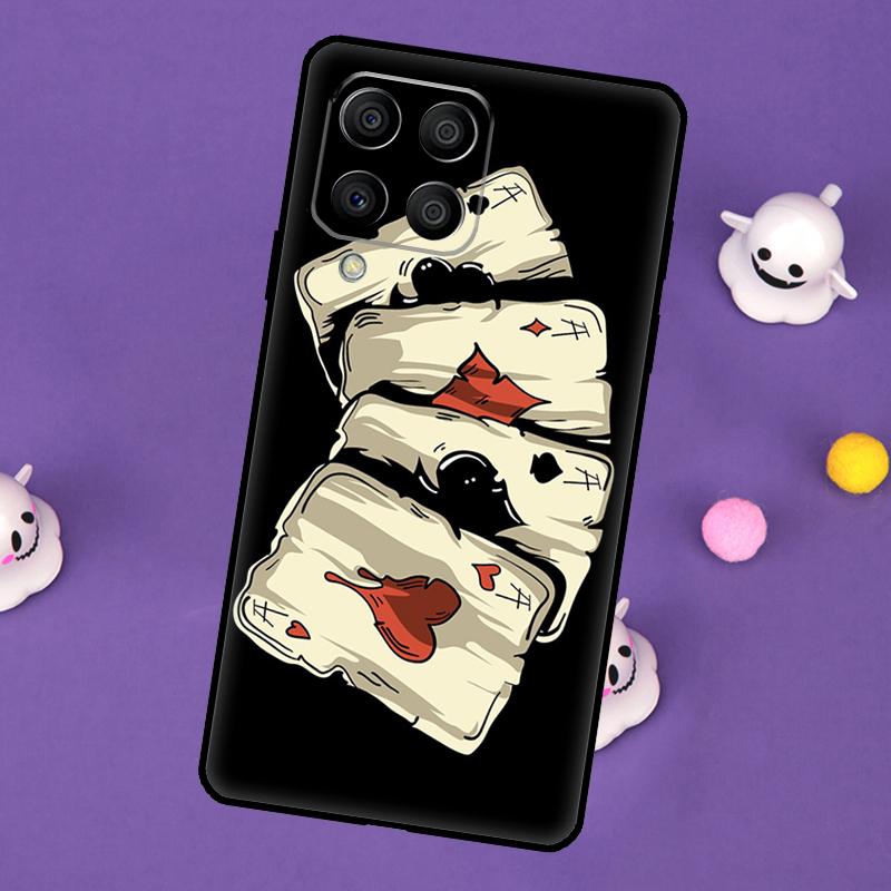 Poker Cards Cover For Samsung Galaxy M32 M52 M12 M13 M33 M23 M53 M15 M55 M31 M51 M14 M34 M54 M20 Case