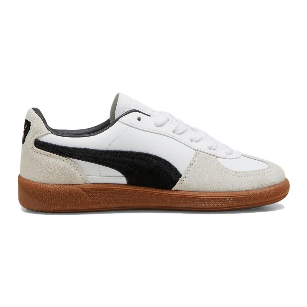 Puma Palermo Leather Velké Dítě Bílá Černá Gumová Dětské Tenisky Vapor-Grey 397275-01