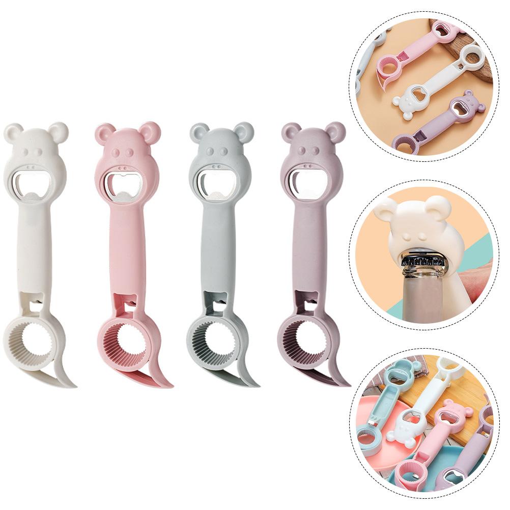 

4 шт. в 1 открывалка для бутылок для дома износостойкая банка пивная крышка четыре в одном практичное средство для удаления