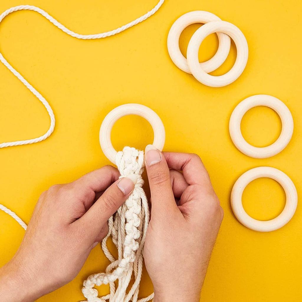 Natural Wood Rings 25-100mm: DIY Accessories, Hanging Rings, Handbag Buckles, Curtain Rings