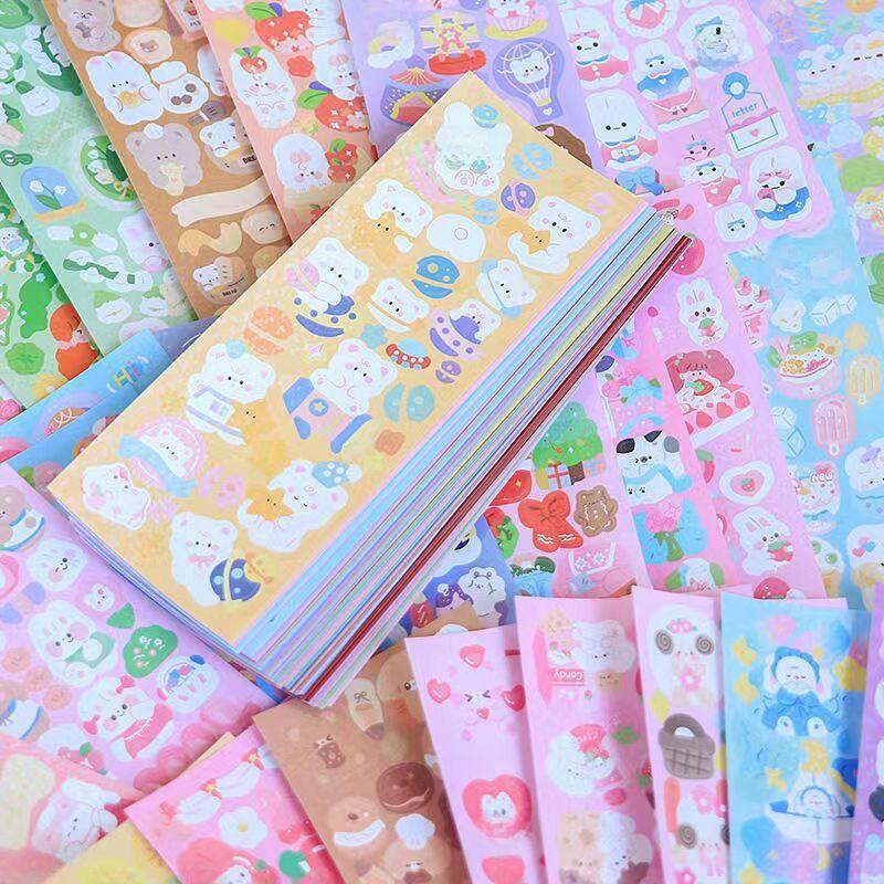 Cute Cartoon Guka Laser Stickers for Kids - Notebook Decoration & DIY Kindergarten Rewards