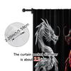 2pcs, Pattern Curtains Cool Chinese Dragon Versatile Polyester (without rod) Stuff Clearance Ldeal for Various Room Types