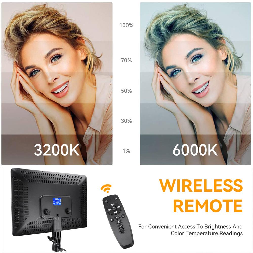 11inch 11inch LED Video Light Panel EU Plug 1111K-6111K Photography Lighting Remote Control For Live Streaming Photo Studio Lamp