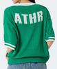 Andy Other Oversized V-Neck Short Sleeve Knit Green