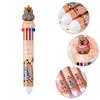 Multicolor Ballpoint Pen 10 Color-in-1 Ballpoint Pen 0.5MM for Writing Color Coding Journaling Office Writing Supply