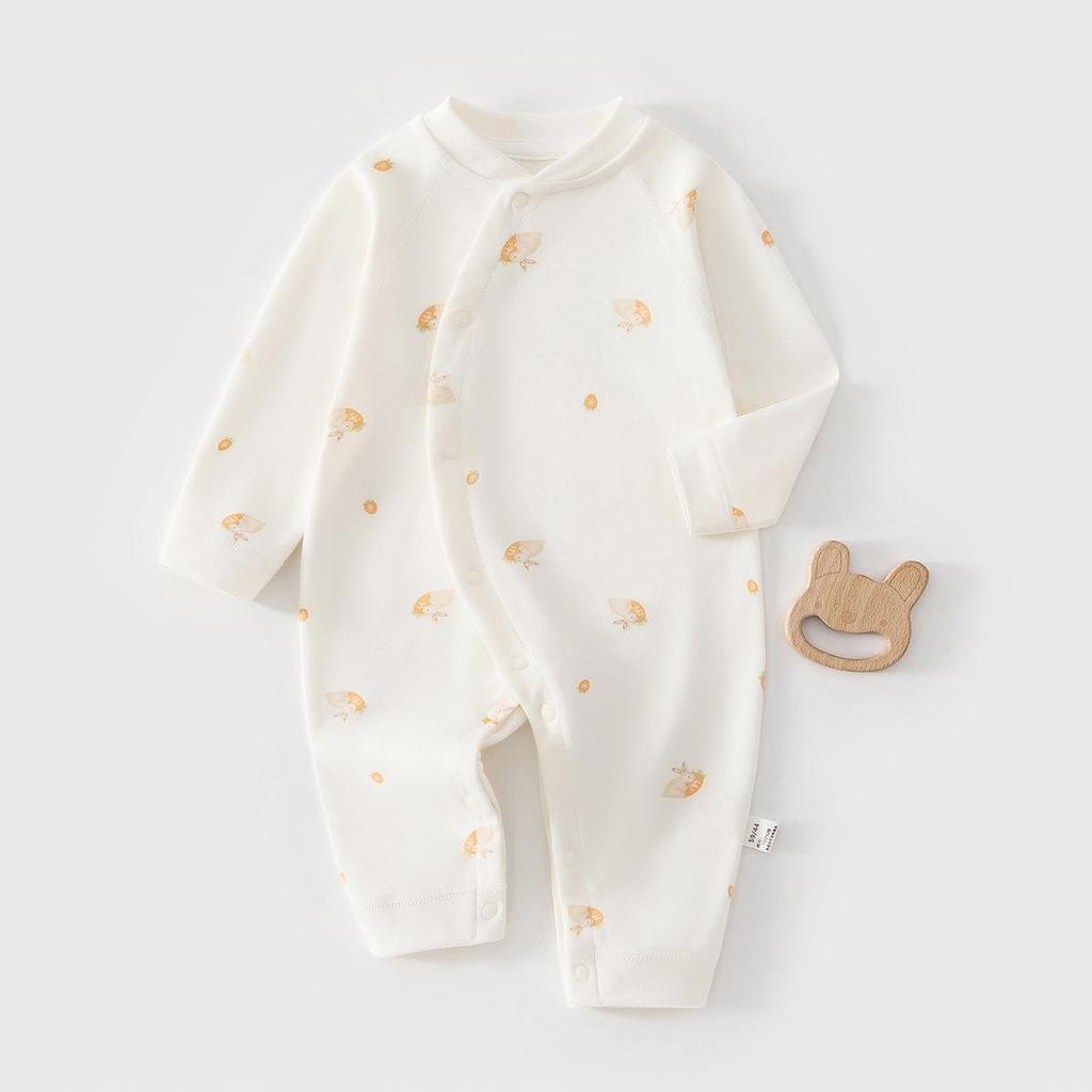 Pure Cotton Long Sleeve Baby Jumpsuit for Newborns and Toddlers - Spring, Autumn, Winter