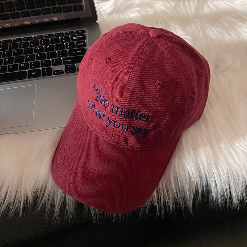 

Winter Red Baseball Cap For Women Adjustable Hat Sun Protection Fashion Gift NO