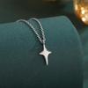 Starlight Necklace: Elegant Japanese Korean Starburst Choker with Minimalist Design for Women.