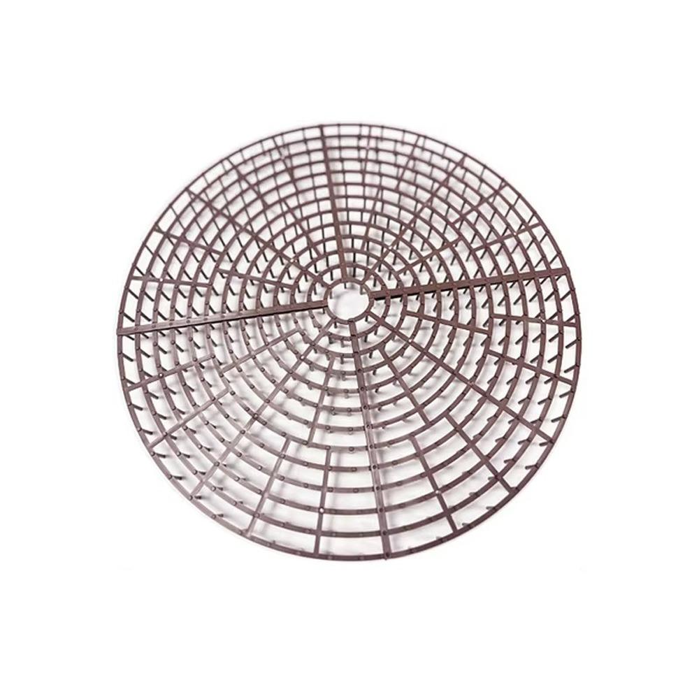 

Barbed Cut-Outs Plant Pot Soil Protector Grid Cover Spiked Soil Protection Grid Potted Plants 20cm/7.87in кофейный